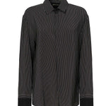 Camicia a righe in seta 823656 Y4K761095 SAINT LAURENT 