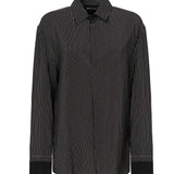 Camicia a righe in seta 823656 Y4K761095 SAINT LAURENT 