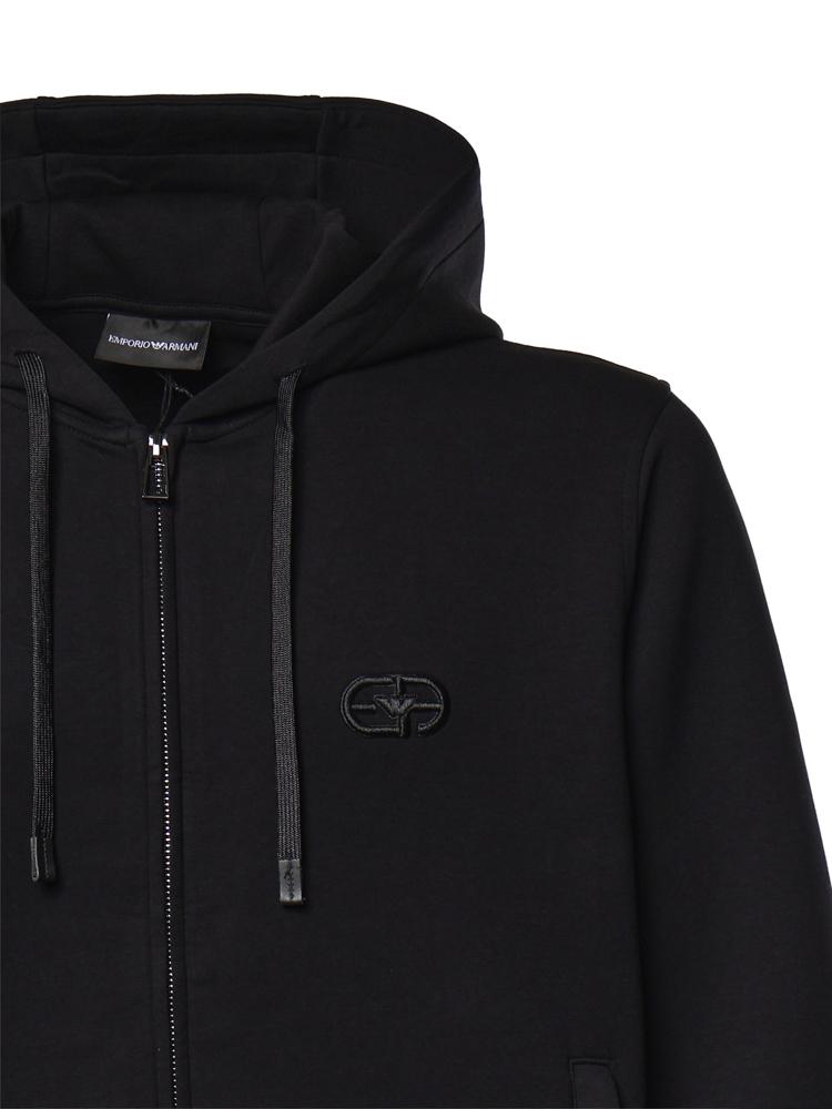 Felpa con zip in misto cotone AF10013 EM004538UC001 EMPORIO ARMANI 
