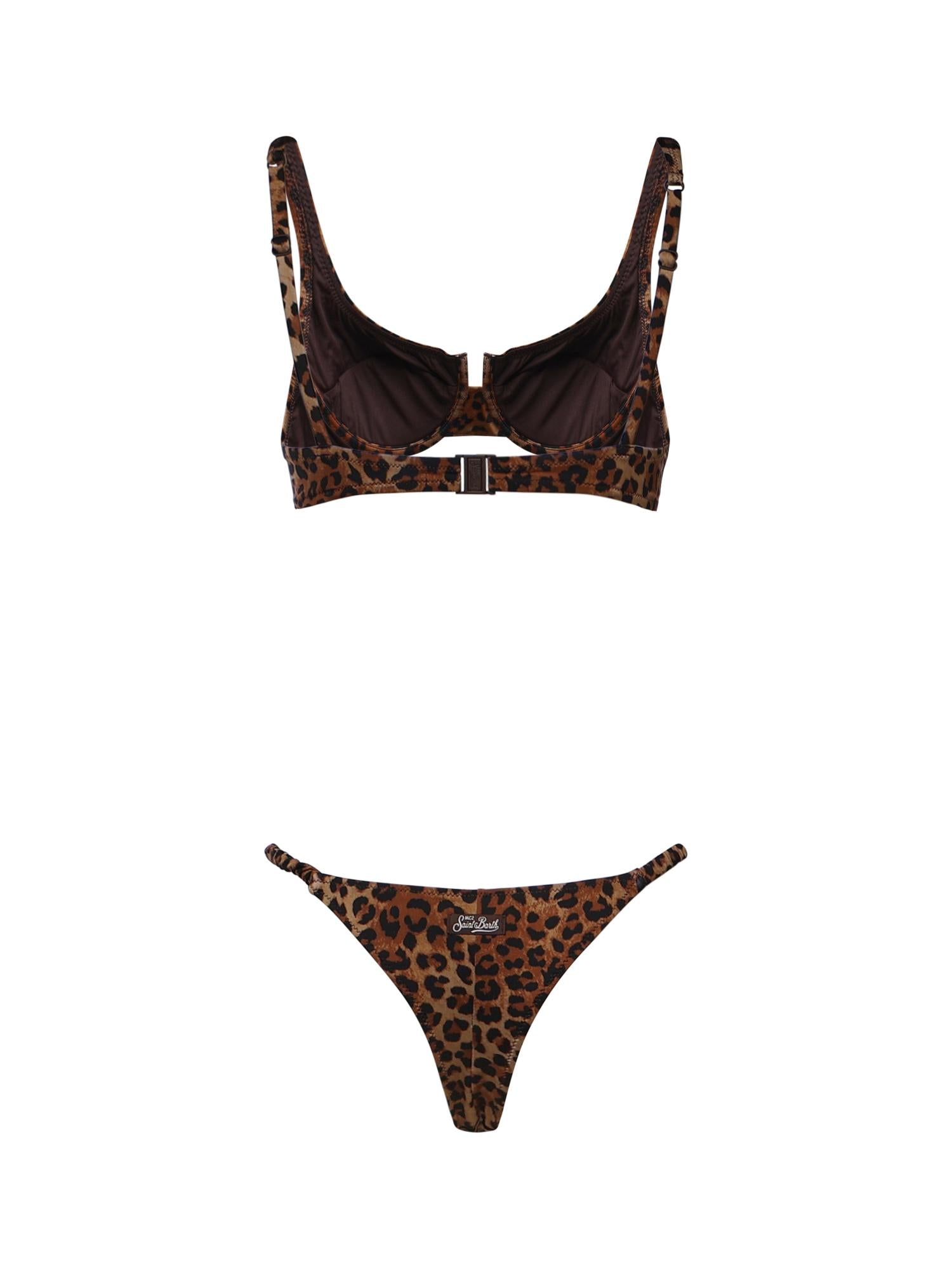 Bikini Perlamir balconette con stampa leopardata all-over PERLA01 00190L MC2 SAINT BARTH 