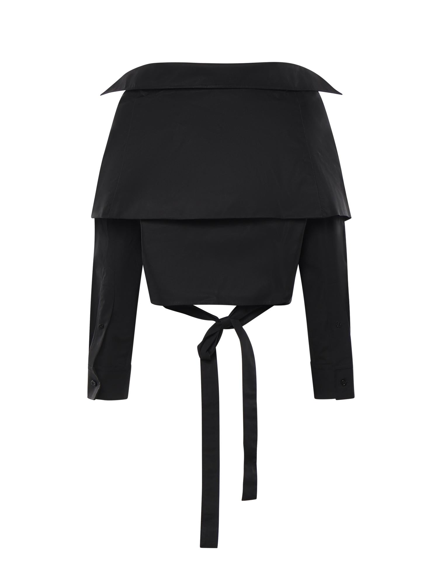 Camicia cropped in cotone 872123 TUM201000 BALENCIAGA 