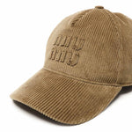 Cappello da baseball in velluto a coste 5HC179 2F81F0401 MIU MIU 