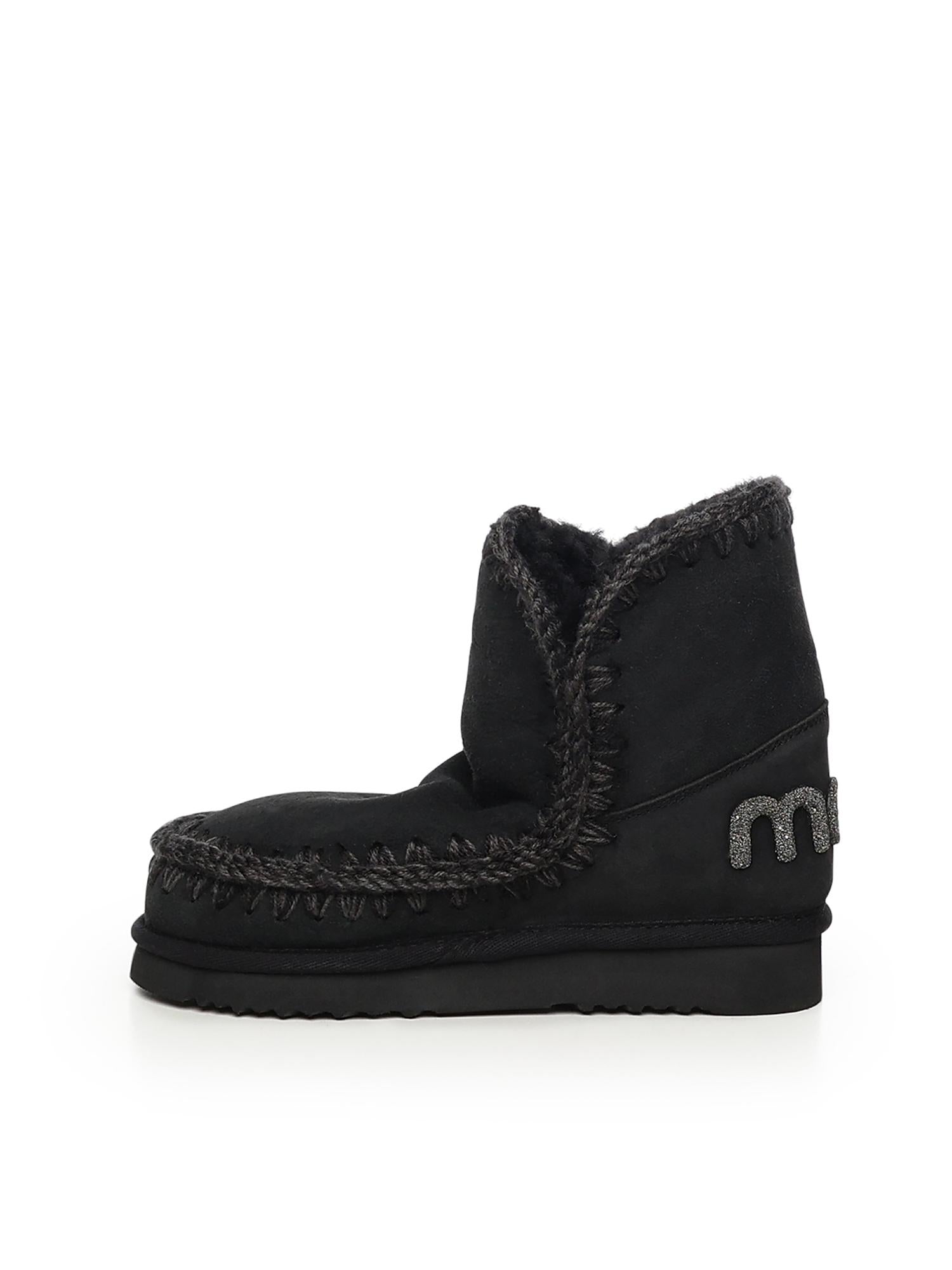 Stivali Eskimo 18 glitter logo MUFW101050A BKBK MOU 