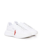 Sneakers Nemesis in nappa con lacci cerati NEMESIS2 NAPPAWHITE GIULIANO GALIANO 