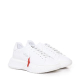 Sneakers Nemesis in nappa con lacci cerati NEMESIS2 NAPPAWHITE GIULIANO GALIANO 