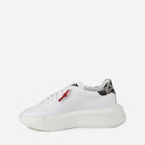 Sneakers Nemesis in nappa con lacci cerati NEMESIS2 PYTHONWHITE GIULIANO GALIANO 