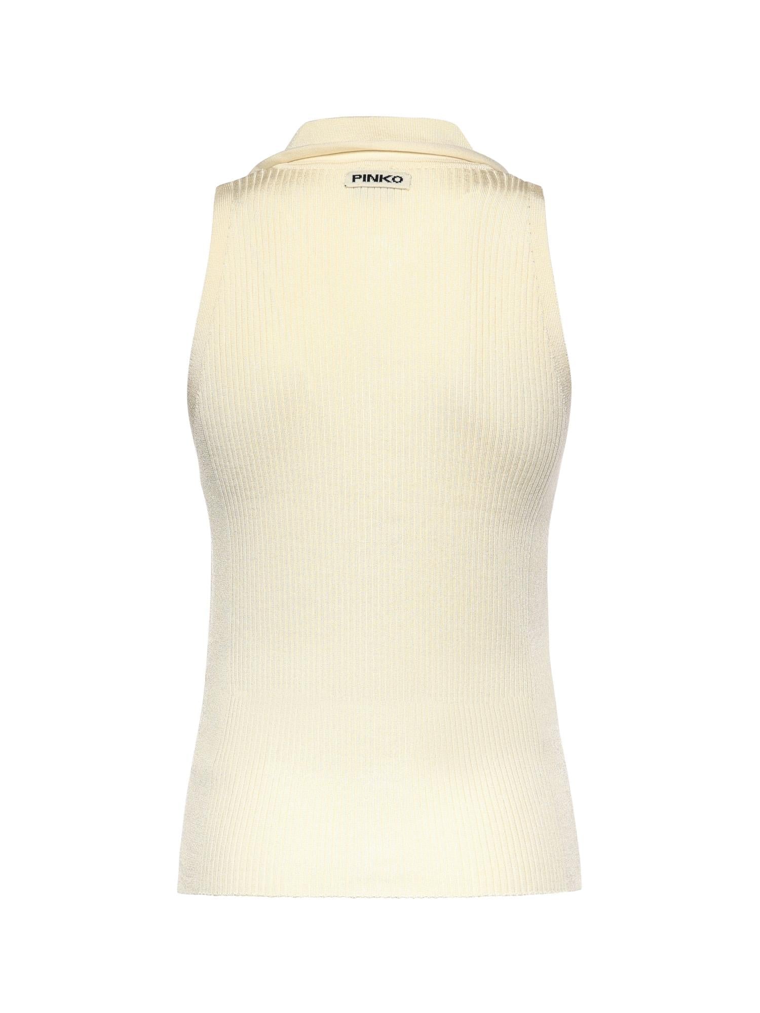 Top con nodo a bandana e bottoni 106315 A347C04 PINKO 