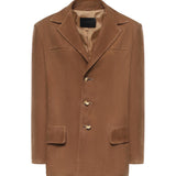 Blazer monopetto in suede DJ771 PL0586DXXX016 DONDUP 