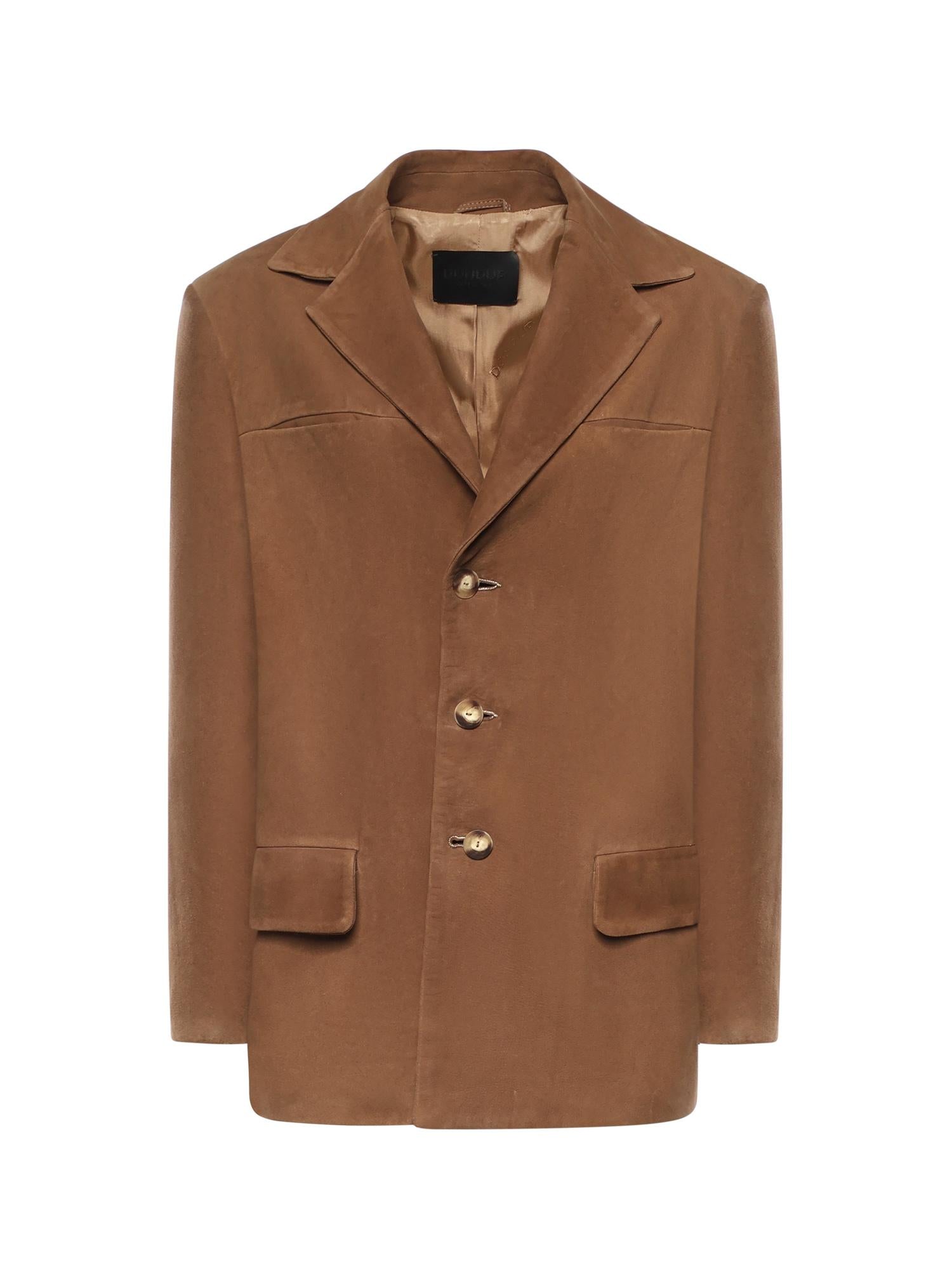 Blazer monopetto in suede DJ771 PL0586DXXX016 DONDUP 