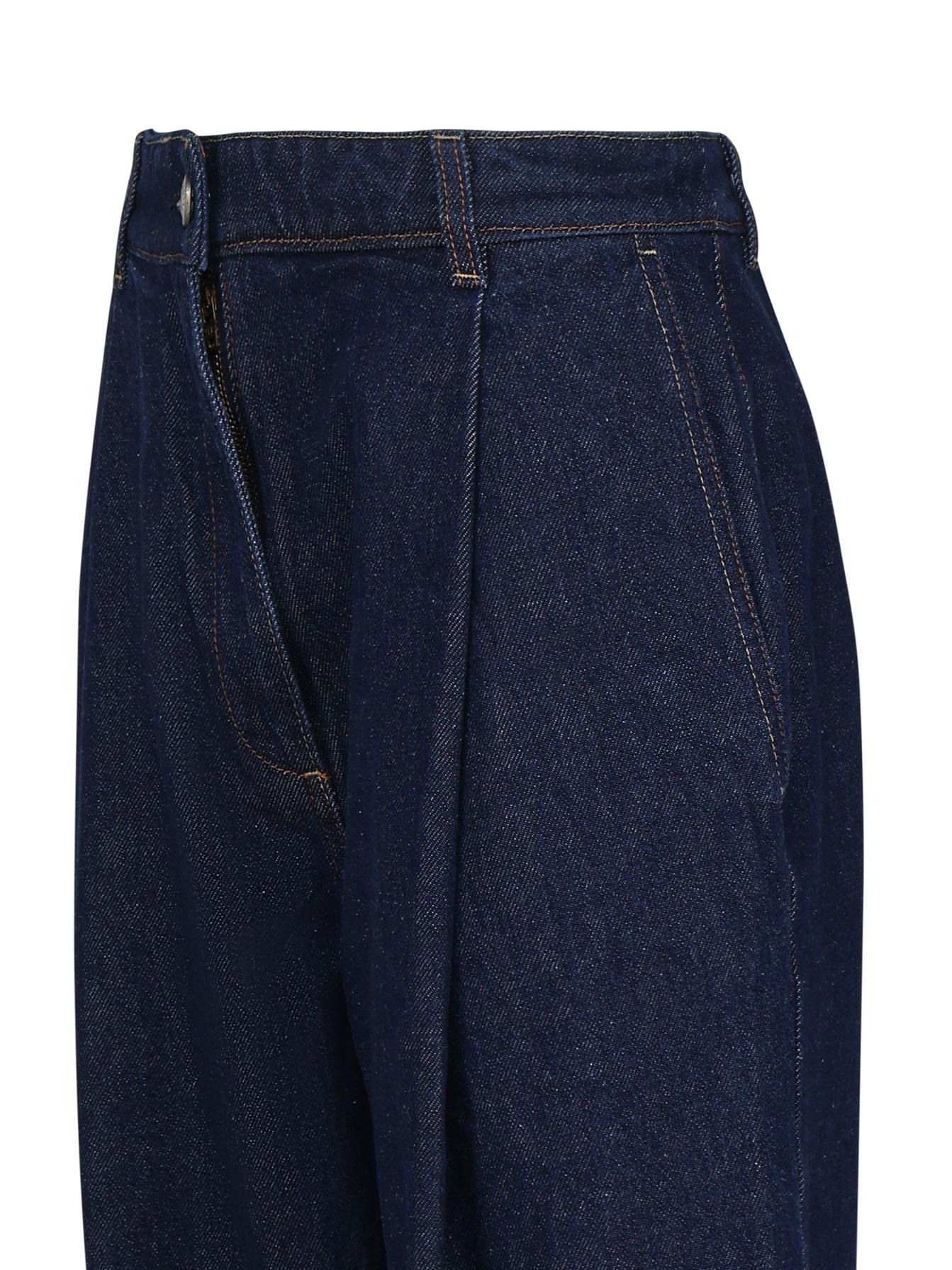 Pantaloni in denim di cotone 130720440 NAVY MAGDA BUTRYM 