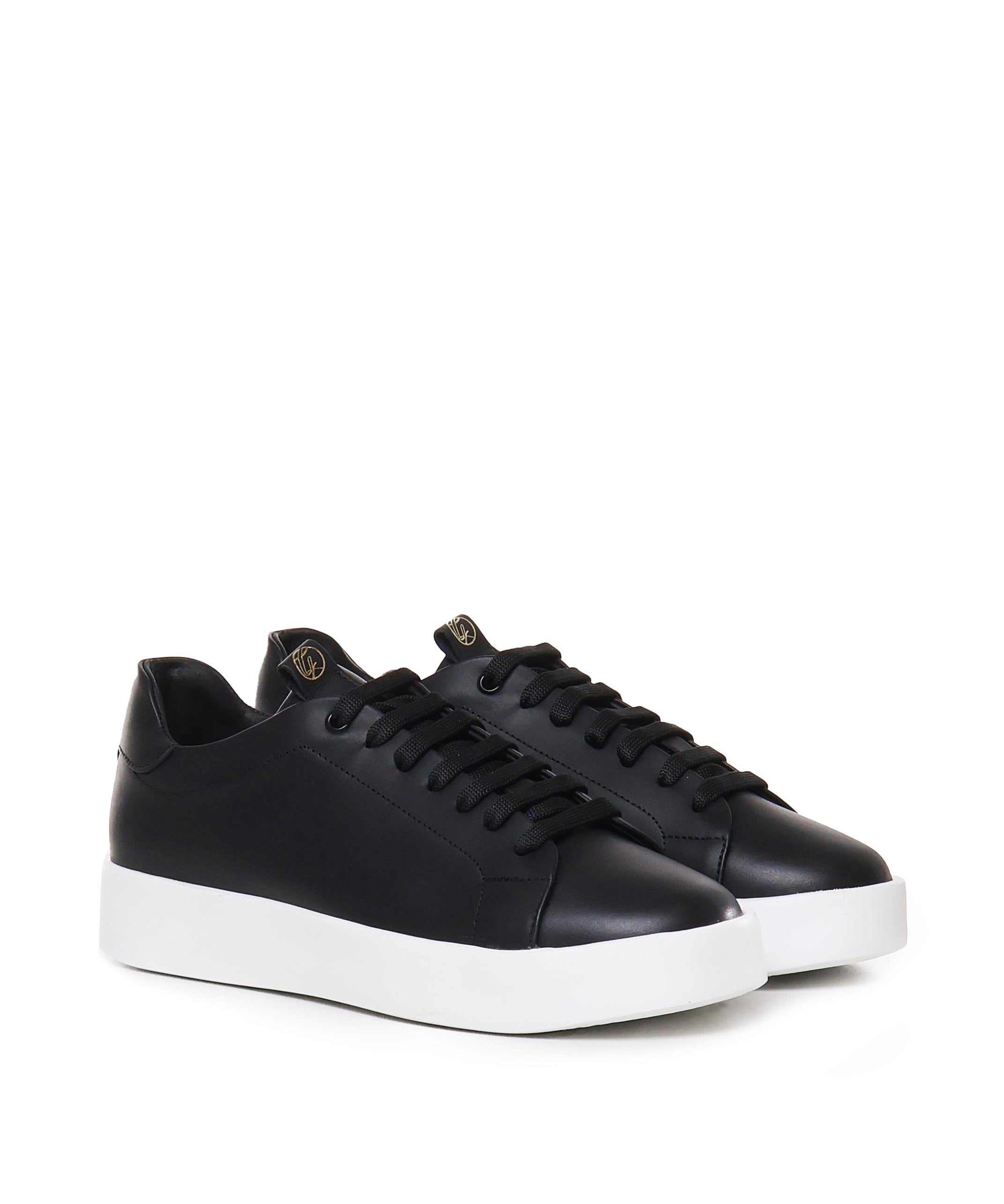 Sneakers Road in pelle di nappa ROAD 1 NAPPABLACK/WHITE GIULIANO GALIANO 