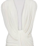 Abito con drappeggio ondulato 24043346 WHITE CHRISTOPHER ESBER 