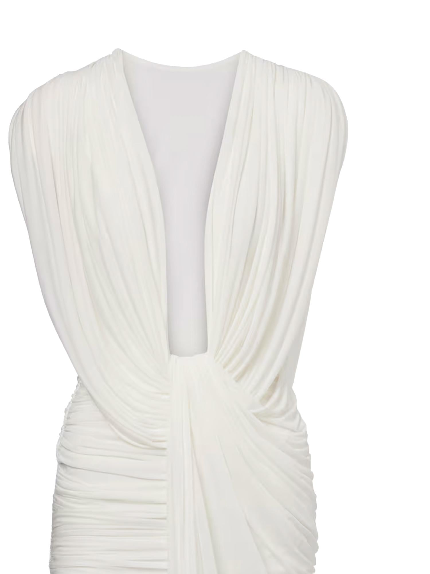 Abito con drappeggio ondulato 24043346 WHITE CHRISTOPHER ESBER 