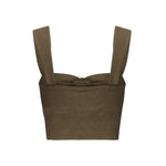 Crop top in lino con bottoni 104885 A0IMX26 PINKO 