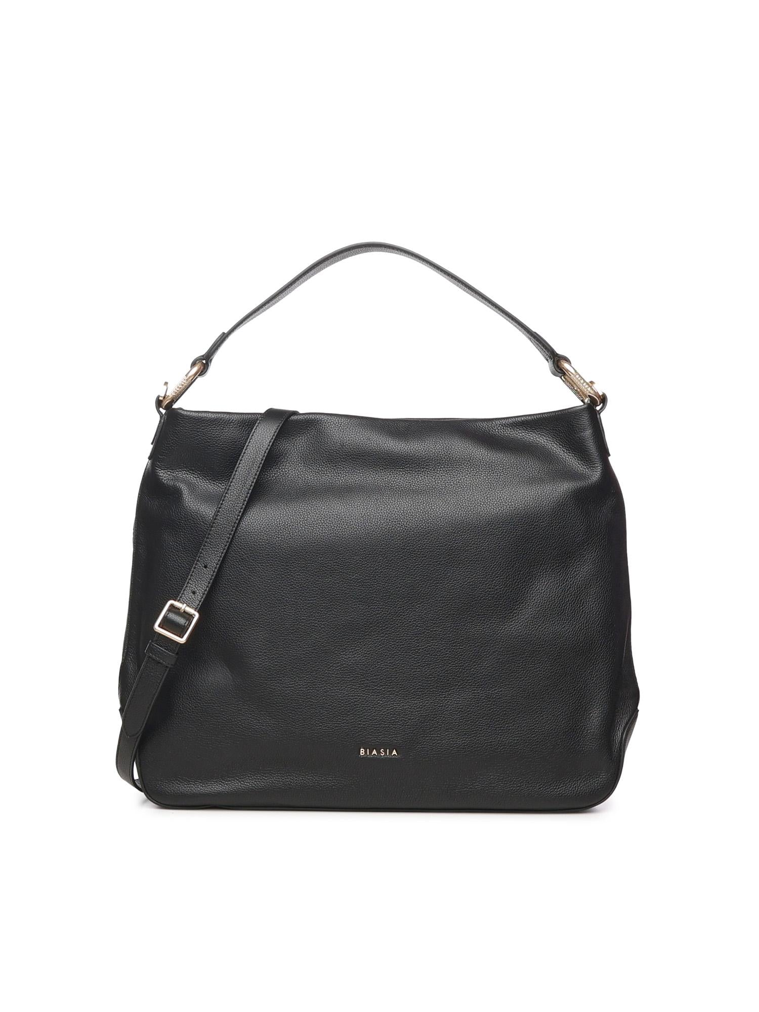 Borsa a spalla con logo BIBP9E502 NERO BIASIA 