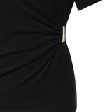 T-shirt Mary con drappeggio 106455 A35DZ99 PINKO 
