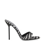 Mules Lidia con stampa zebrata PX836 XPTCVWHITE ZEBRA PARIS TEXAS 