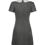 Mini abito in maglia di lana RS26038SA GR SELF-PORTRAIT 