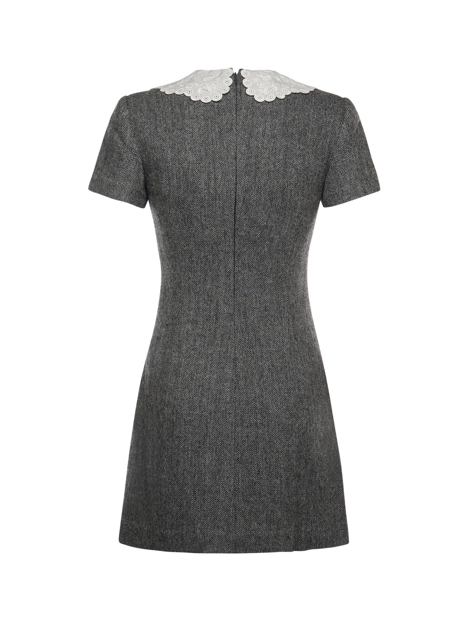 Mini abito in maglia di lana RS26038SA GR SELF-PORTRAIT 
