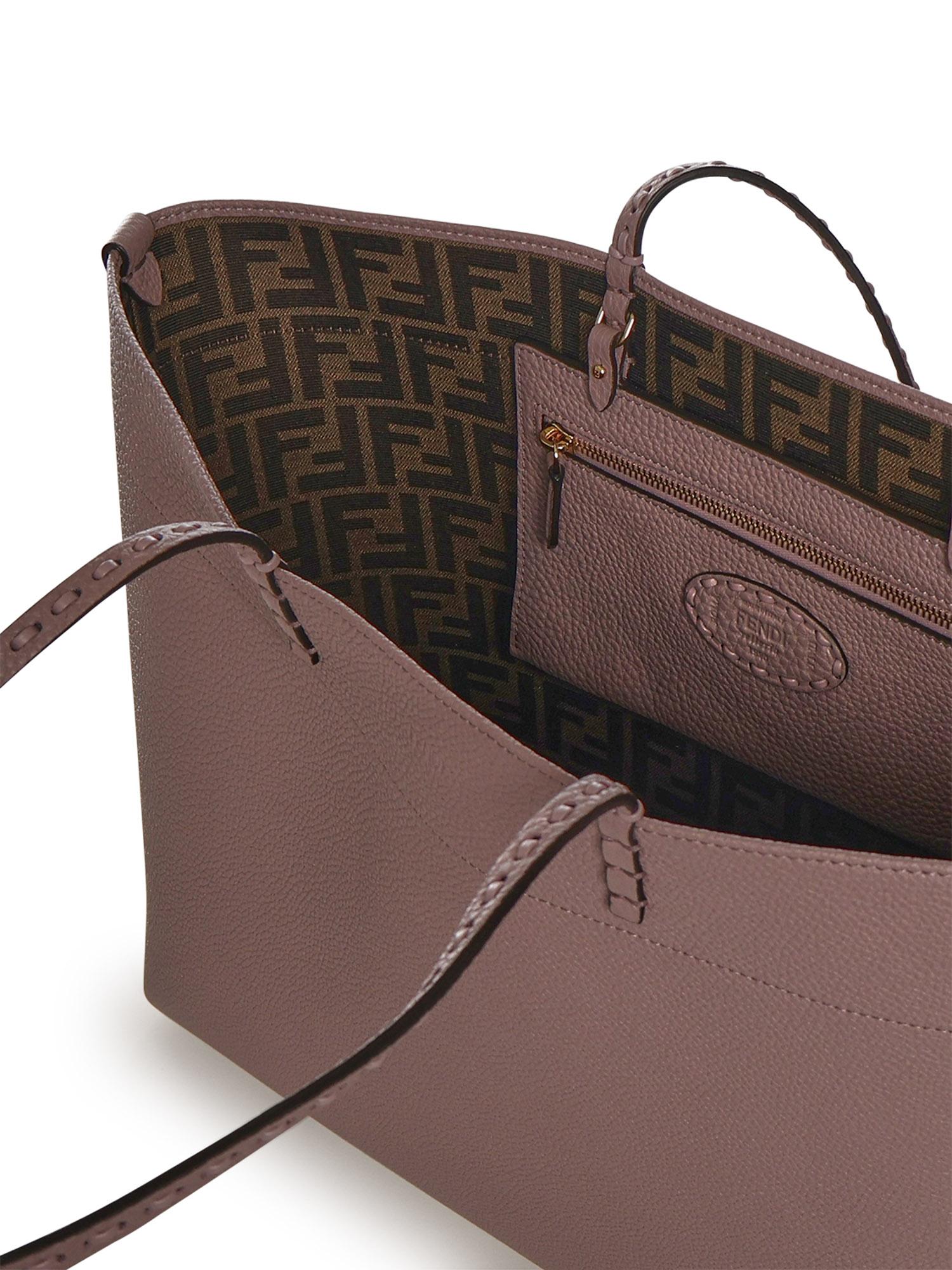 Borsa shopping Roll Medium in pelle 8BH428 AS84F1QHQ FENDI 