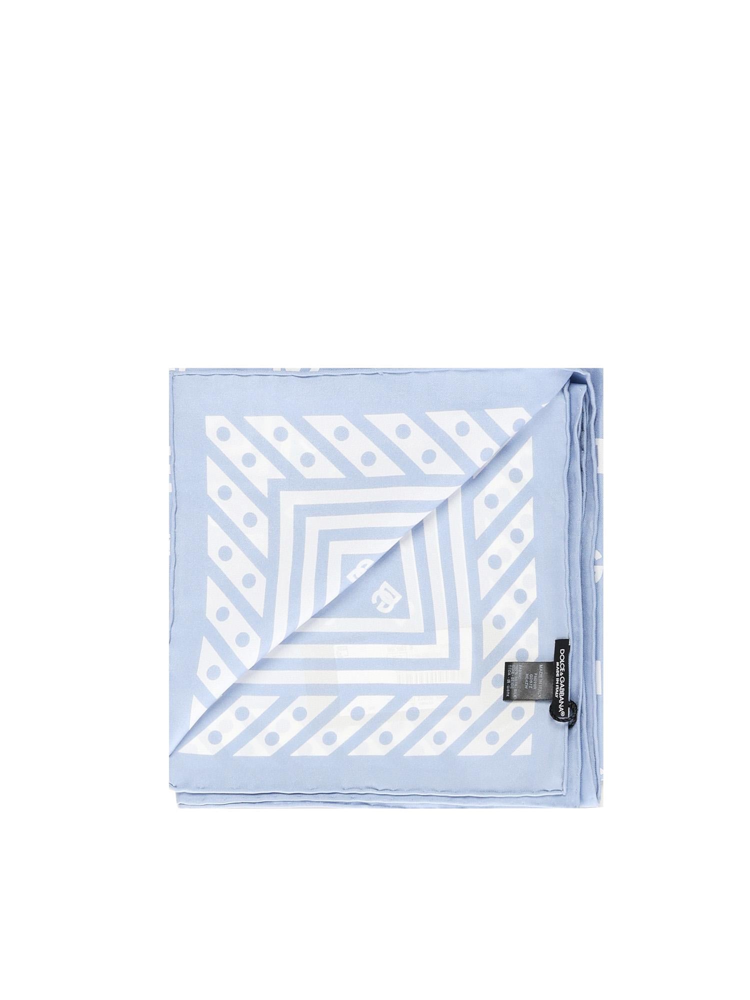 Foulard in twill di seta stampa logo FN090R GDB7ZHC4ZW DOLCE & GABBANA 