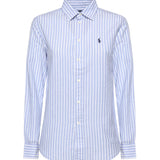 Camicia in cotone e lino con logo 211971514 503 POLO RALPH LAUREN 