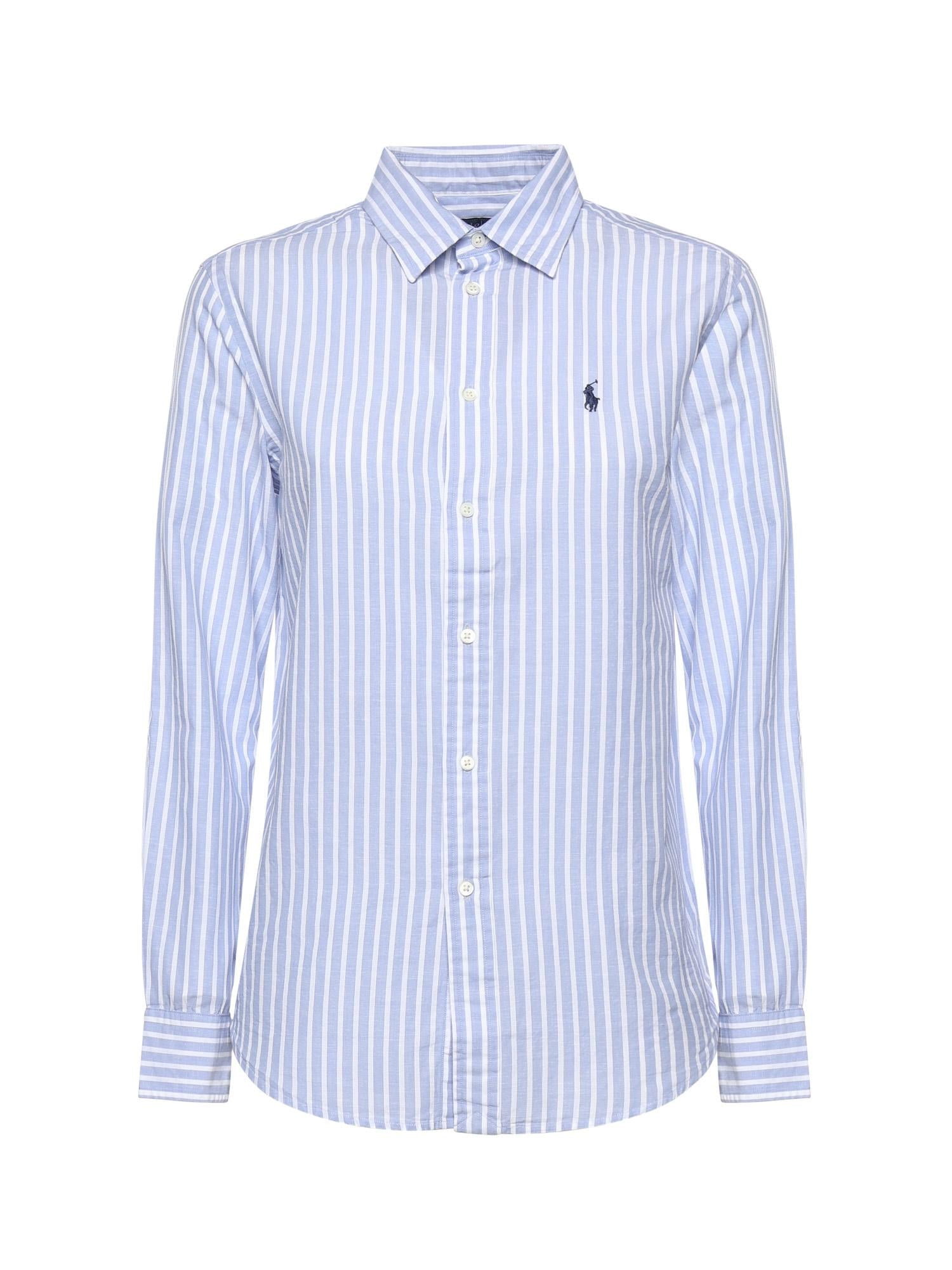 Camicia in cotone e lino con logo 211971514 503 POLO RALPH LAUREN 