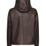 Giacca in pelle con cappuccio 25WHV60470M SISA9112 YVES SALOMON 