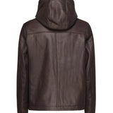 Giacca in pelle con cappuccio 25WHV60470M SISA9112 YVES SALOMON 