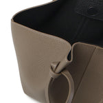 Borsa tote Mochi large in pelle MOCHI PEBBLE GRAIN LEATHER TAUPE YUZEFI 