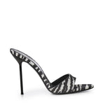 Mules Lidia con stampa zebrata PX836 XPTCVWHITE ZEBRA PARIS TEXAS 