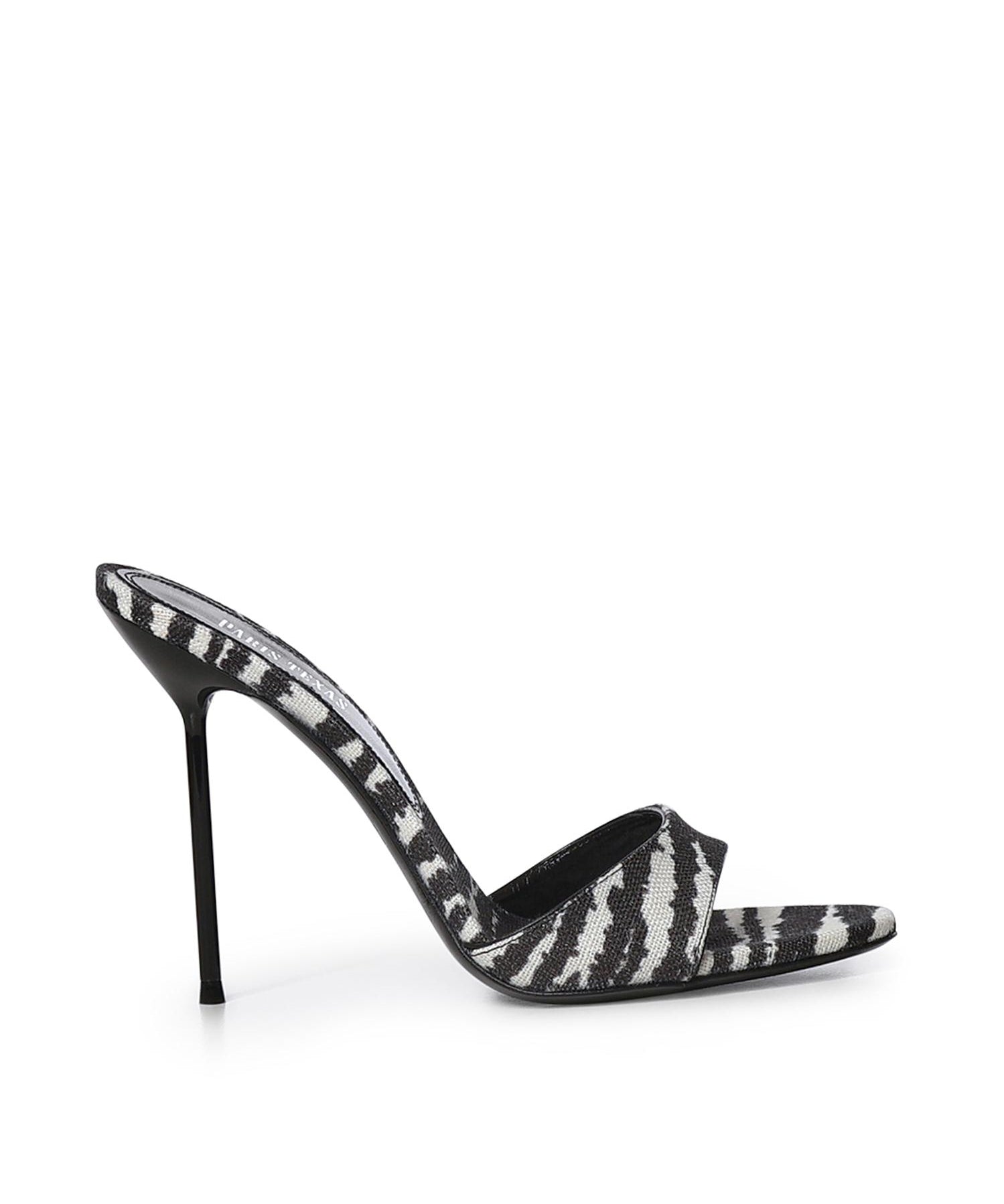 Mules Lidia con stampa zebrata PX836 XPTCVWHITE ZEBRA PARIS TEXAS 