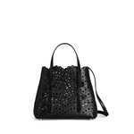 Tote bag piccola Mina 20 in pelle di vitello AA1S06720I251 999 ALAIA 