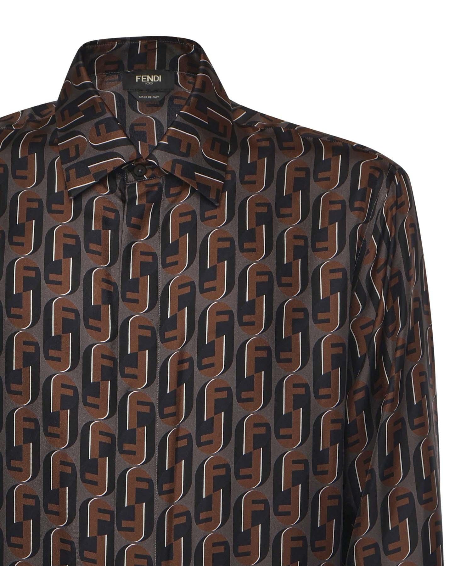 Camicia in seta stampata FS1319 AVDBF1TRS FENDI 