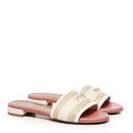 Ciabattine Janette<BR/> 73SC8VD02PAG JANETTEOFF WHITE/NATUR V° 73 