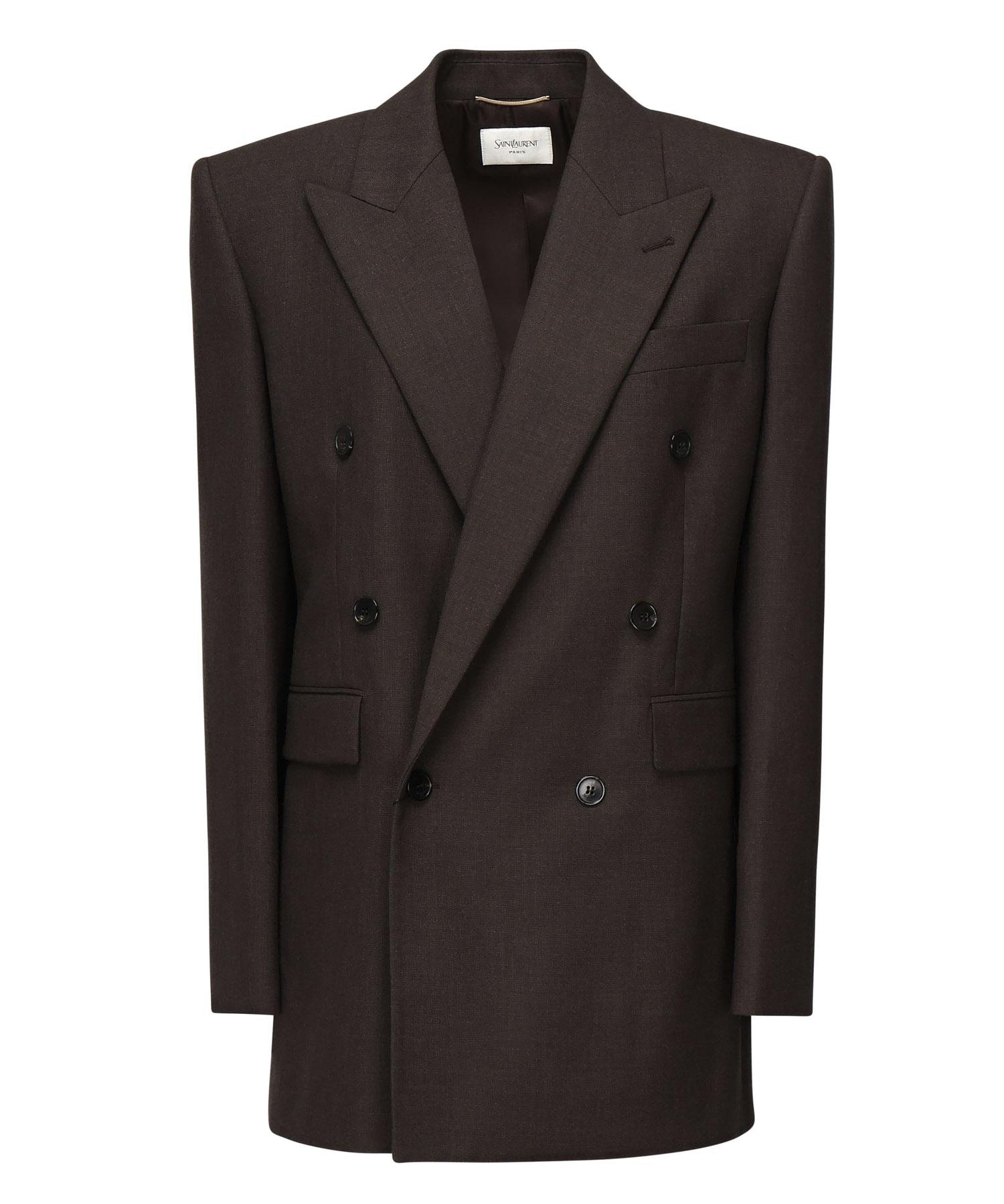 Blazer doppiopetto in lana 823616 Y5K322124 SAINT LAURENT 