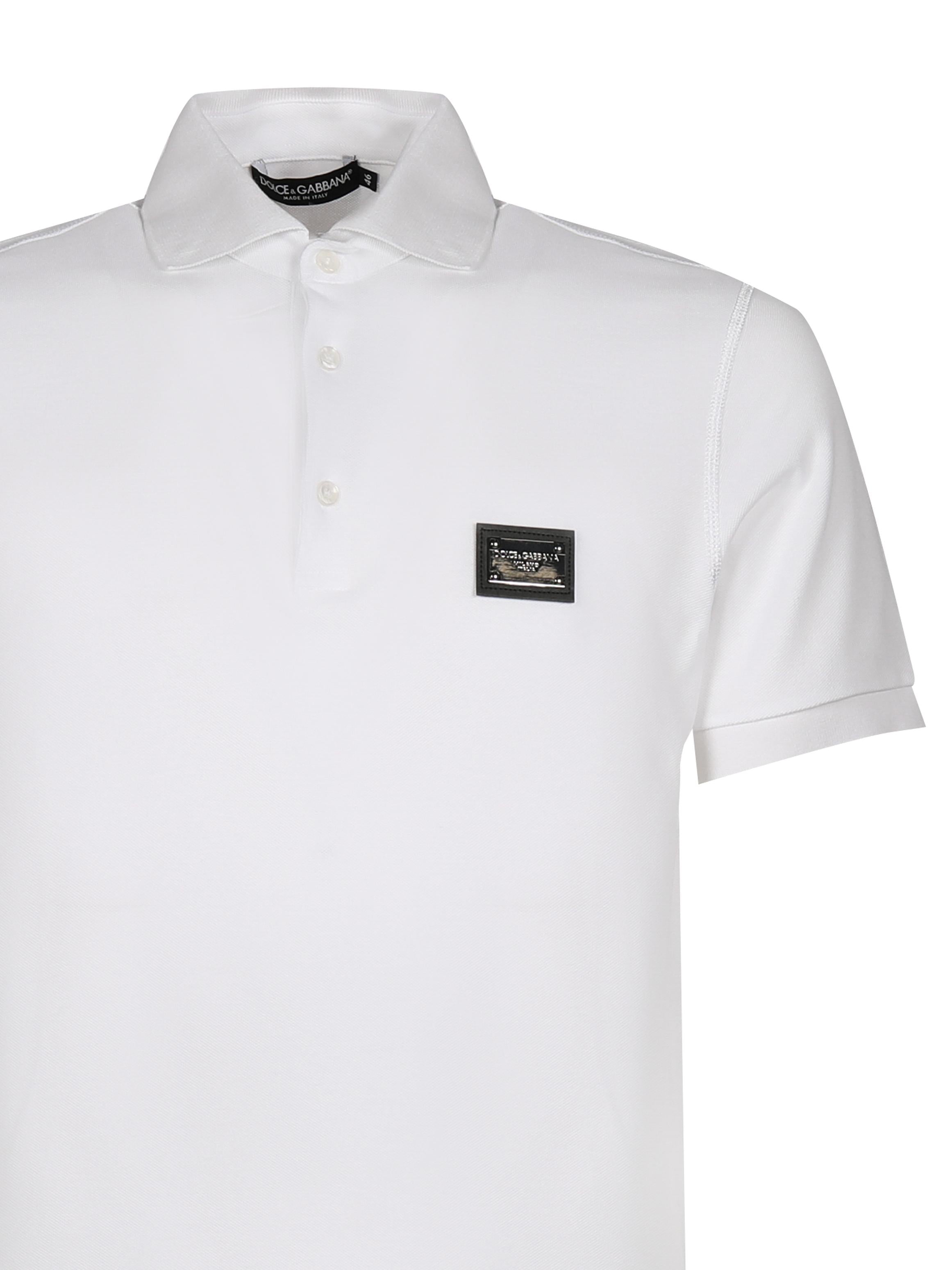 Polo piquet con placca logata G8PL4T G7F2HW0800 DOLCE & GABBANA 