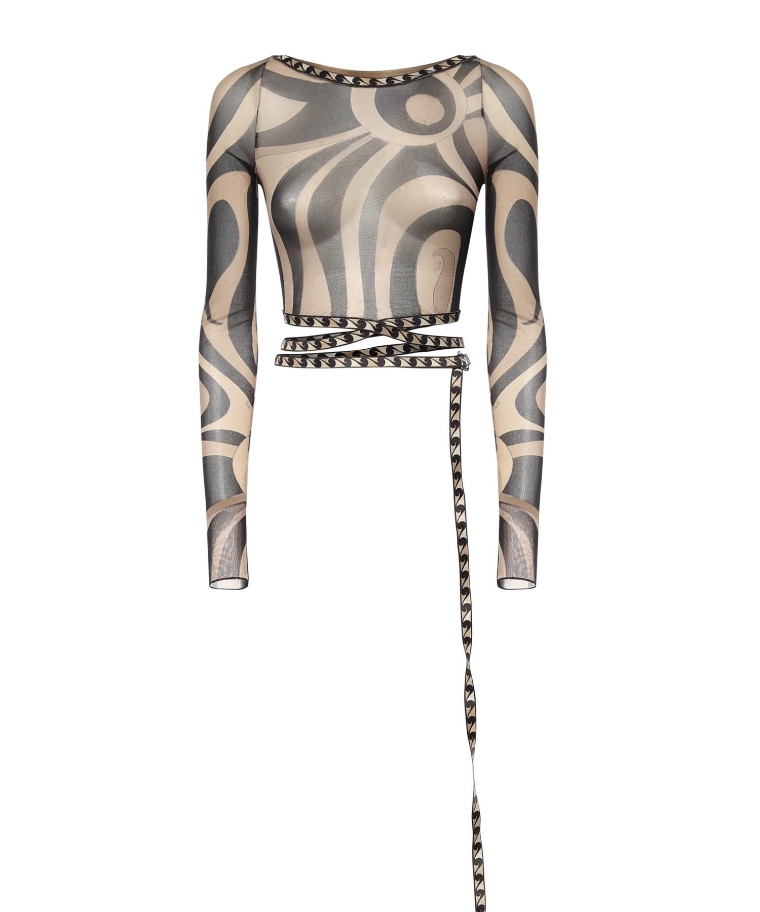 Top cropped stampa Marmo 6HJM32 6H769007 PUCCI 