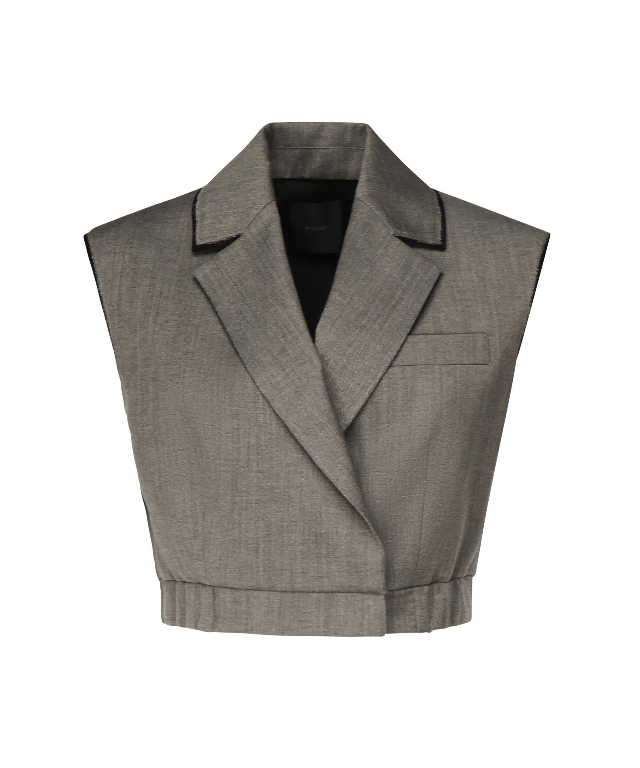 Gilet corto con rever ed elastico 104755 A2BQL67 PINKO 