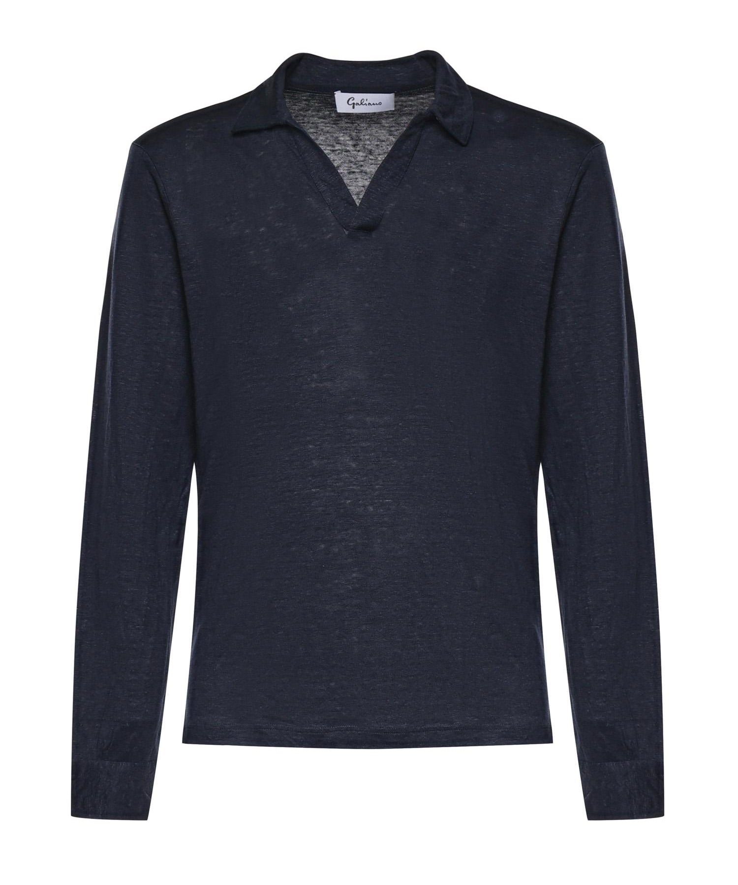 Polo in lino 60191 96803306 GALIANO 