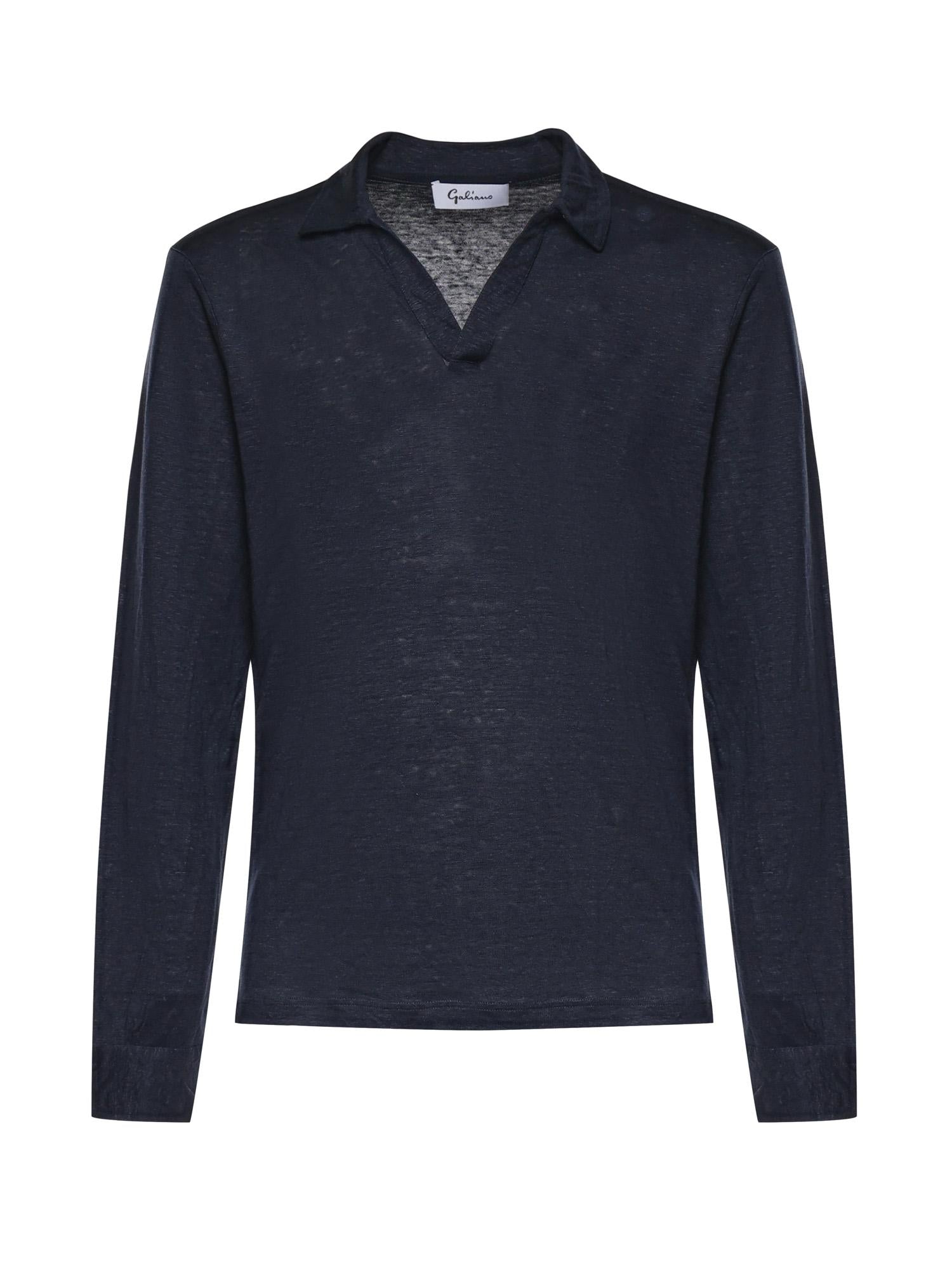 Polo in lino 60191 96803306 GALIANO 