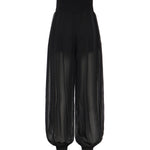 Pantaloni in voile crêpe di misto cotone 106845 A3O2Z99 PINKO 