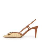 Décolleté slingback Vlogo Signature in rafia 8W2S0R01 THQDAD VALENTINO GARAVANI 