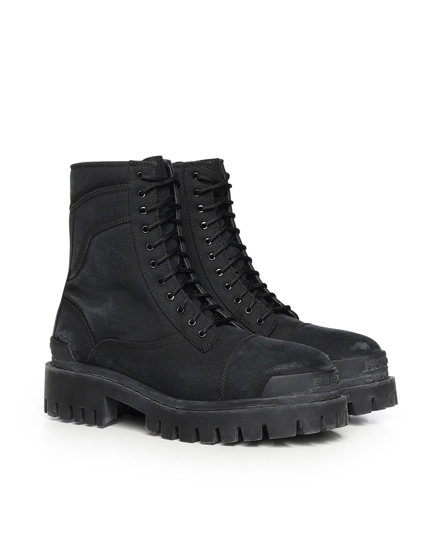Stivali Combat Strike in tela di cotone 845015 W2H111000 BALENCIAGA 
