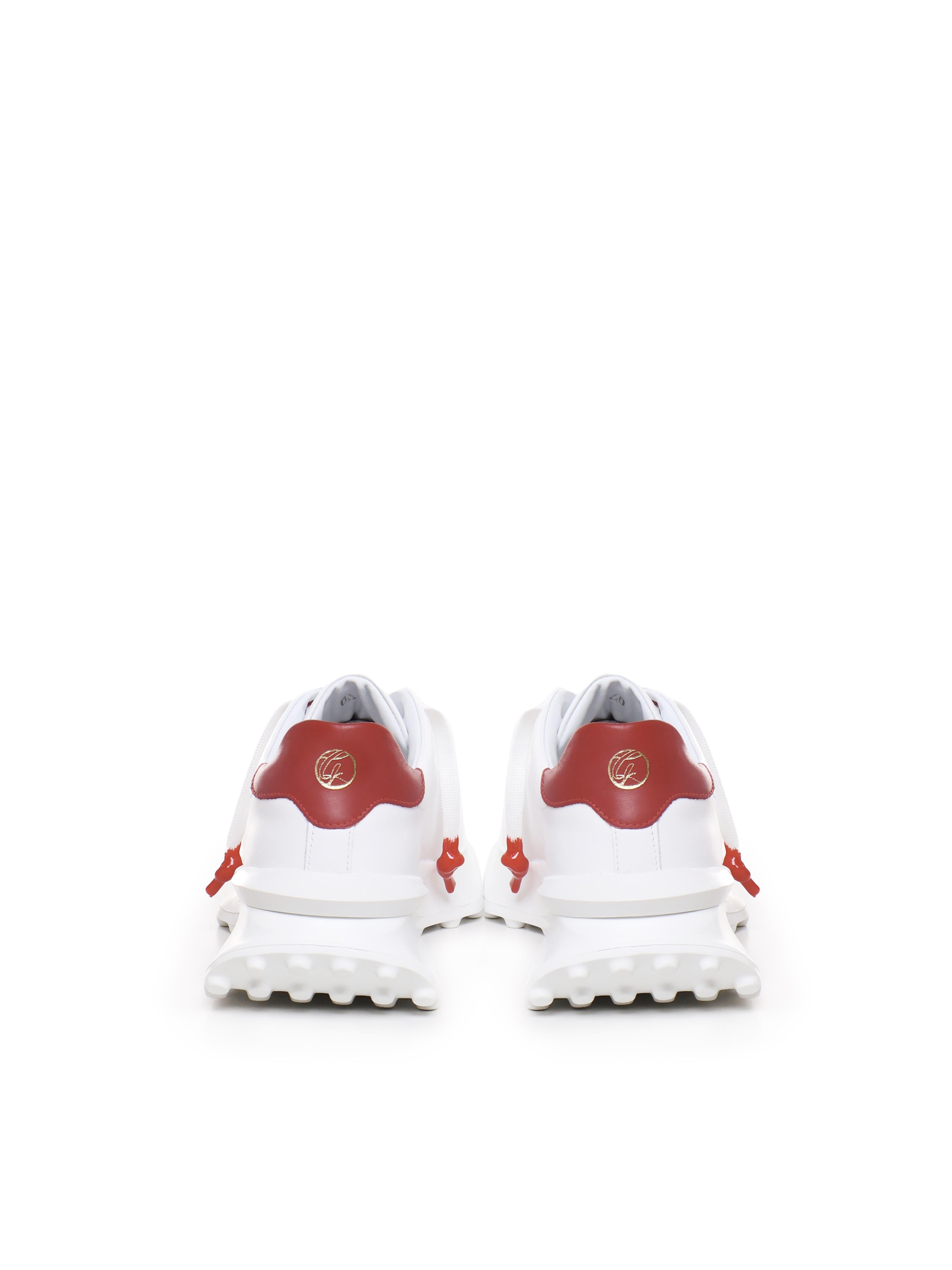 Sneakers Raptor 1 in pelle RAPTOR1 NAPPAWHITE/RED GIULIANO GALIANO 