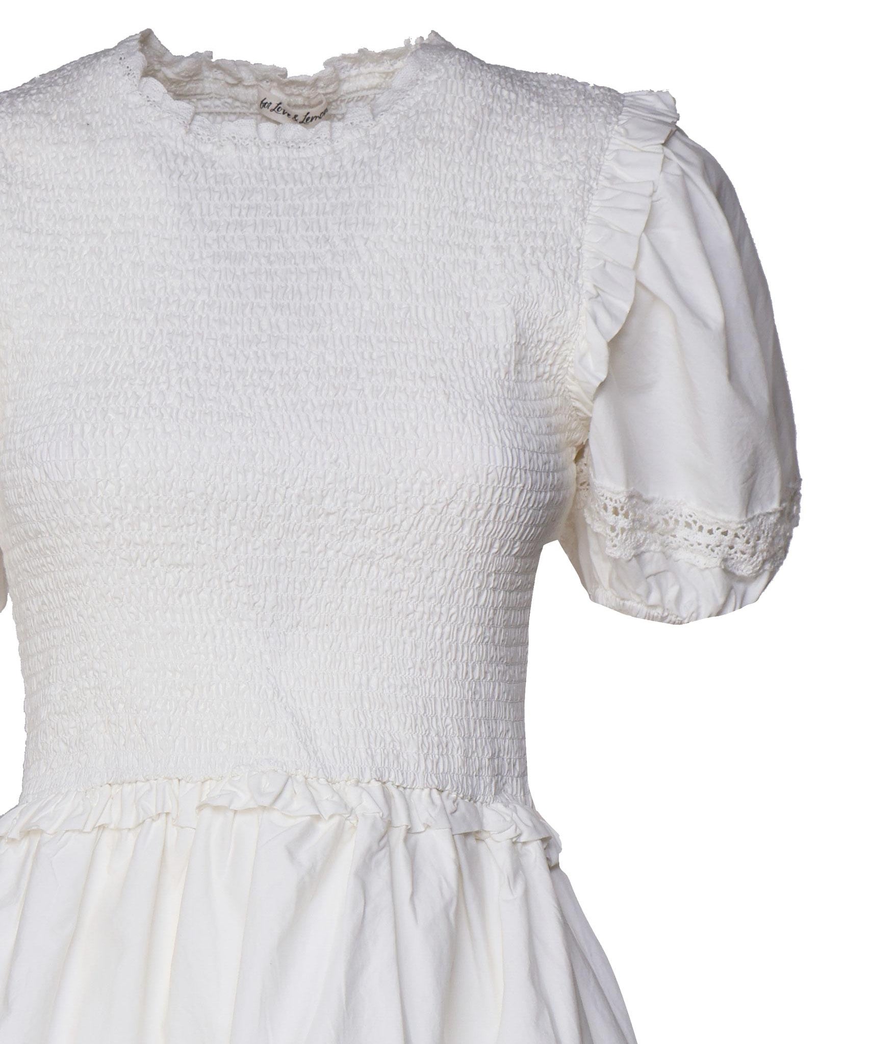 Sandy mini dress in cotton CD3408-SU24 -WHITE FOR LOVE & LEMONS 