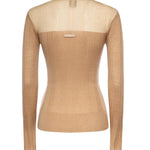 Maglia a coste con trasparenze 106317 A34BC83 PINKO 