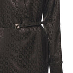 Abito chemisier in seta FF jacquard FDD443 AUQGF1T6H FENDI 
