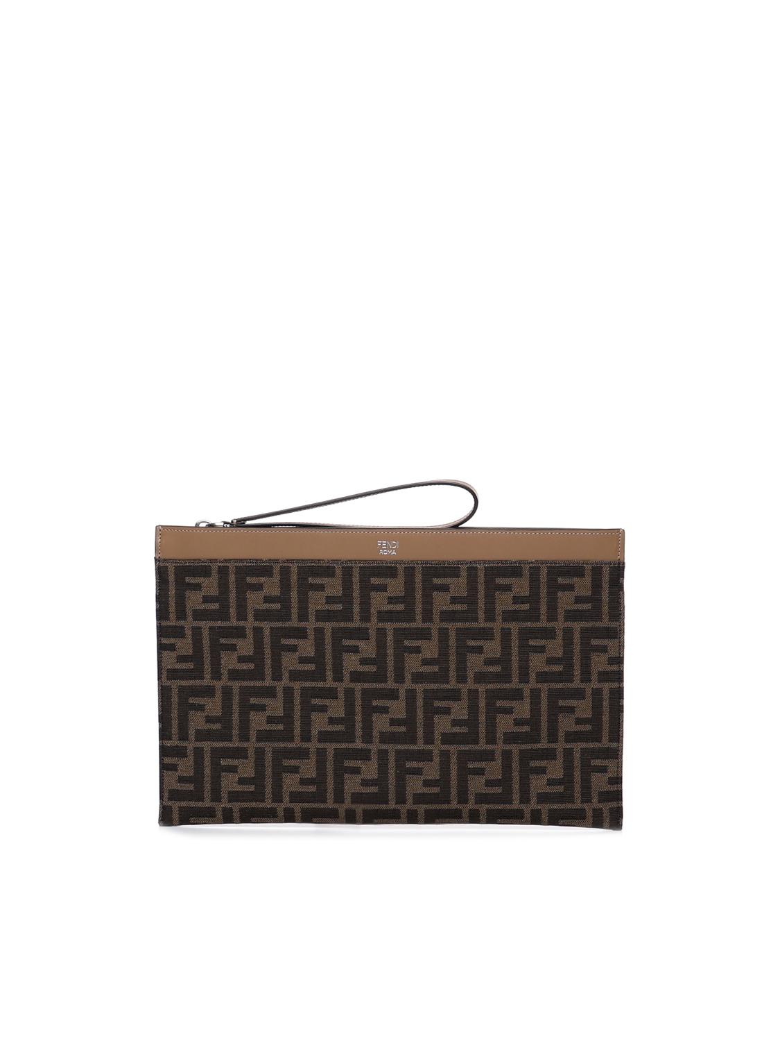 Pouch Piatta Medium FF Jacquard 7N0134 AFBVF1HRM FENDI 