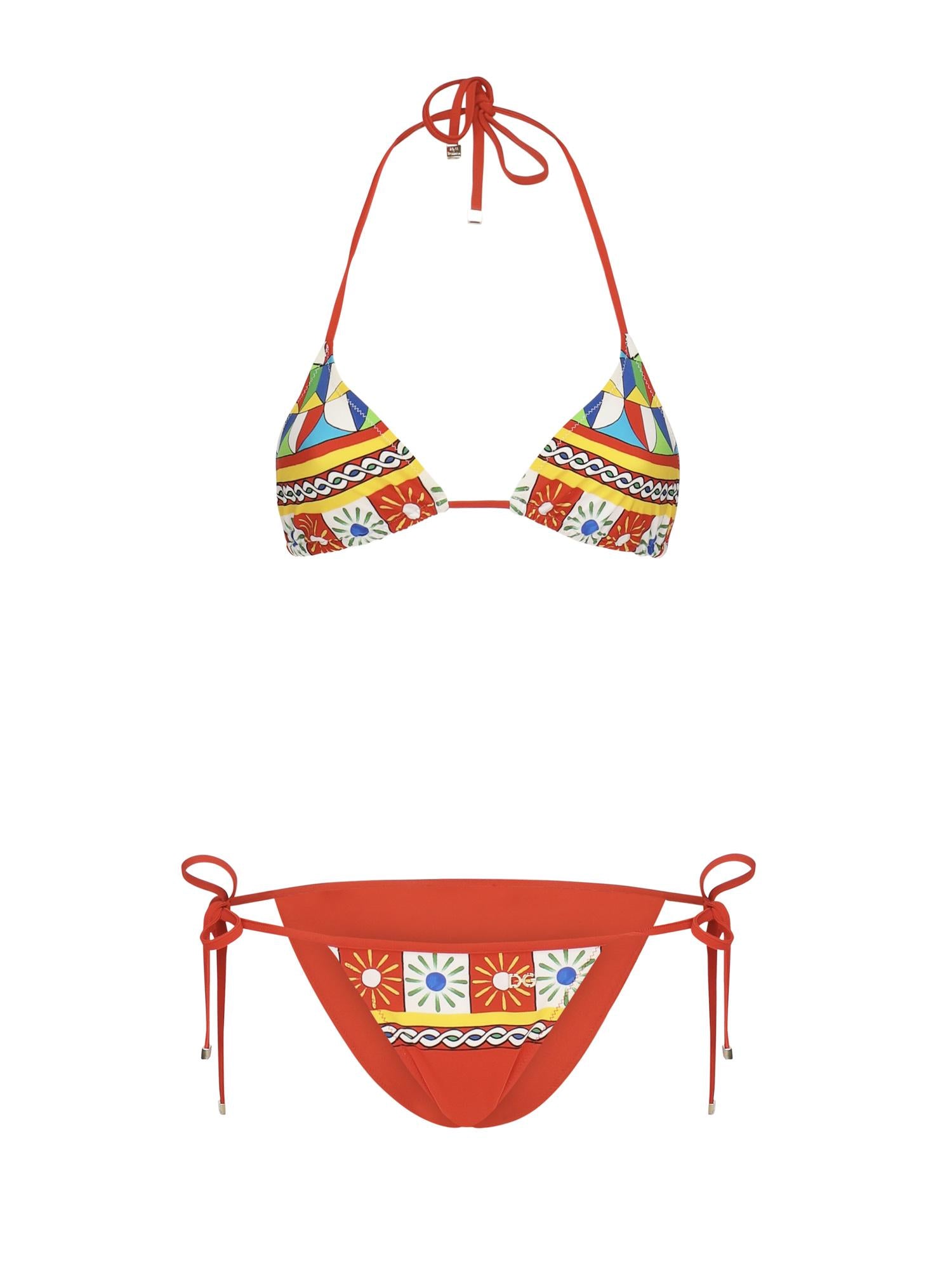 Bikini a triangolo con stampa O8A02J FPG59HH82D DOLCE & GABBANA 